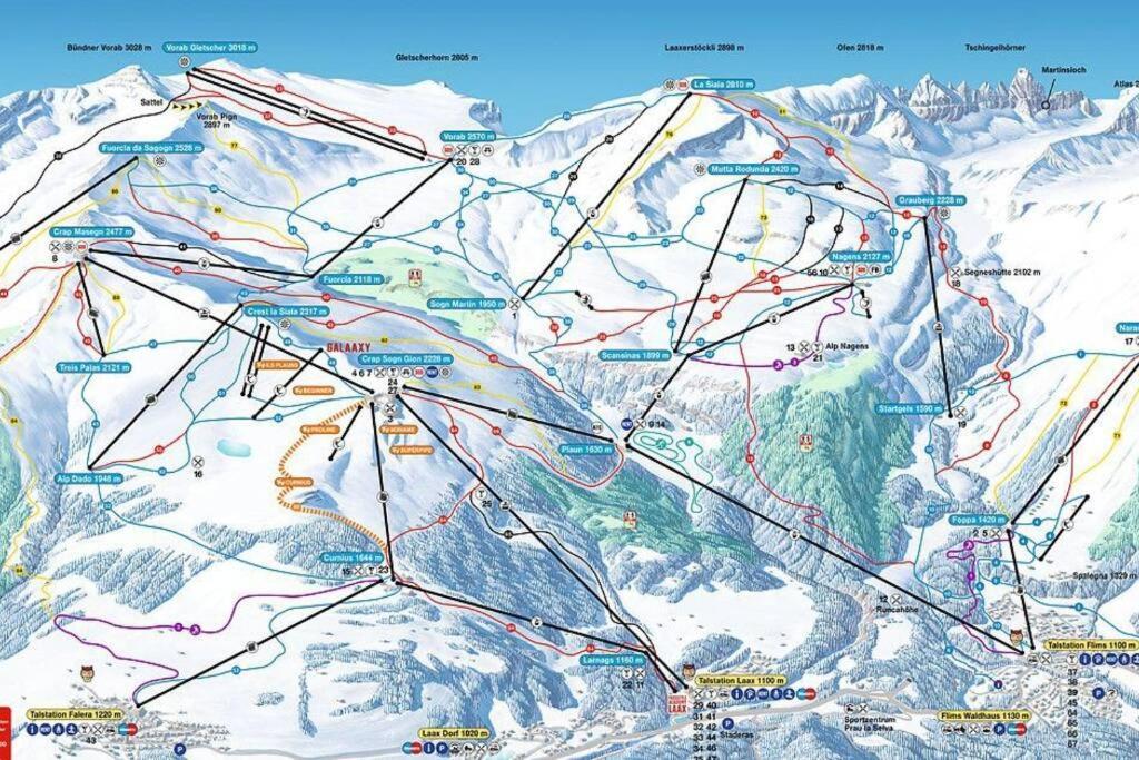 2.5 Room Apartment In Center Of Flims. Ski In/Out Dış mekan fotoğraf